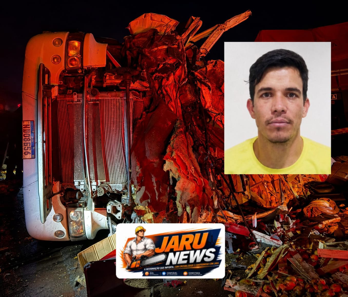 Caminhoneiro de JARU, Cleiton Flávio, morre em acidente na BR-163, no Paraná